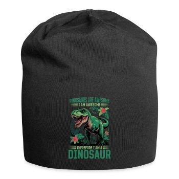 Dinosaur T-Rex kids - Jersey Beanie - black - Front