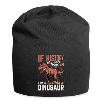 Dinosaure T-Rex enfants - Bonnet en jersey - noir - Devant