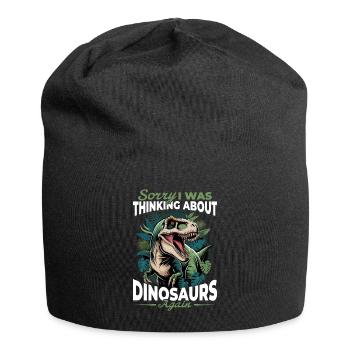 Dinosaure T-Rex enfants - Bonnet en jersey - noir - Devant