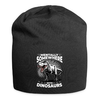 Dinosaure T-Rex enfants - Bonnet en jersey - noir - Devant