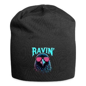 Ravin' Rabe pour les festivals techno - Bonnet en jersey - noir - Devant