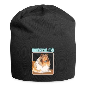 Collie Longhair Collie Dog Rough Collies Gifts - Jersey Beanie - black - Front