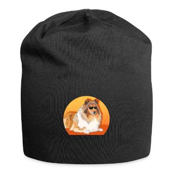 Collie Longhair Collie Rough Collies Gifts - Jersey Beanie - black - Front