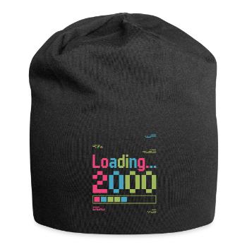 Pixel Retro Design Loading 2000 - Jersey-Beanie - Schwarz - Vorne
