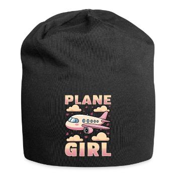 Airplane Kids Travel Pilot Toddler - Jersey Beanie - black - Front