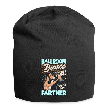 Gesellschaftstanz Tanzpartner Outfit Tänzer Tanzen - Jersey-Beanie - Schwarz - Vorne
