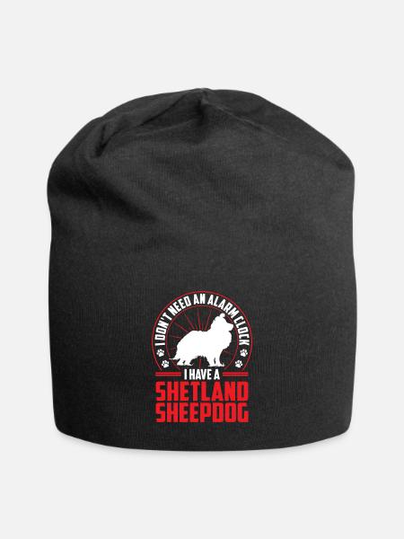 Sheltie is Alarm Shetland Sheepdog - Jersey Beanie - black