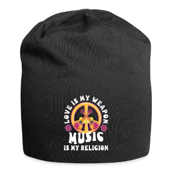 Bad vibes don’t go with my outfit - Jersey-Beanie - Schwarz - Vorne