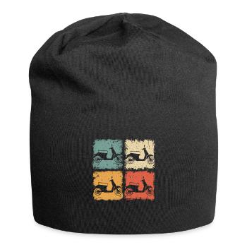 Vintage Scooter Moped For Scooter Driver - Jersey Beanie - black - Front