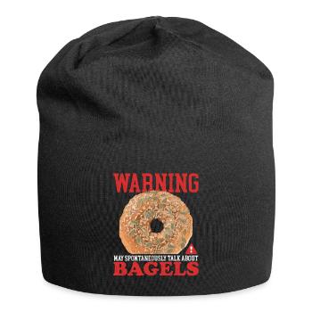 Pain Bagel Beigel Pain Cadeau - Bonnet en jersey - noir - Devant