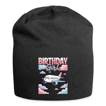 Airplane Kids Travel Pilot Toddler - Jersey Beanie - black - Front