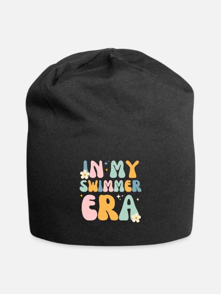 In My Swimmer Era - Swim Swimmers Swimming Pool - Jersey Beanie - black