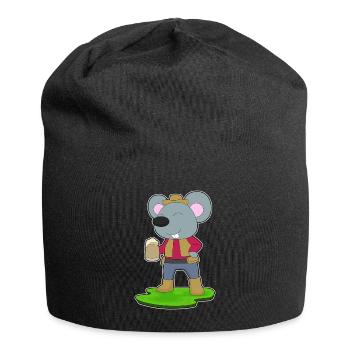 Maus Bier - Jersey-Beanie - Schwarz - Vorne