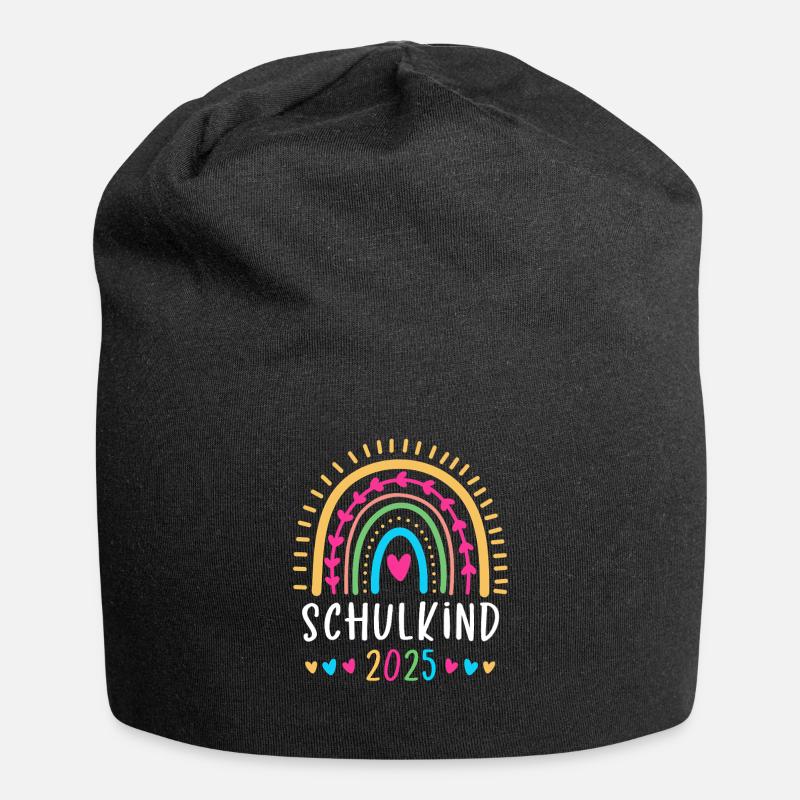 Einschulung Schulanfang Mädchen Schulkind 2025 - Jersey-Beanie - Schwarz