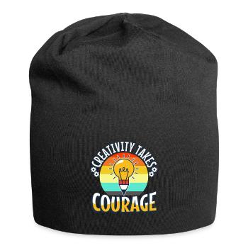 Creativity Takes Courage - Jersey-Beanie - Schwarz - Vorne
