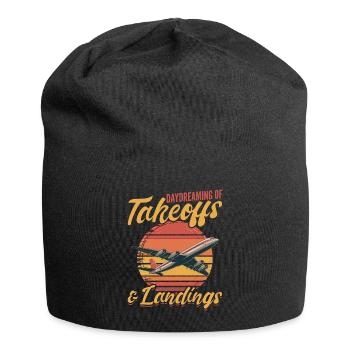 Avion Enfants Voyage Pilote Tout-petit - Bonnet en jersey - noir - Devant