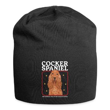 Cocker Spaniel Chiens Cocker Spaniel Cadeaux - Bonnet en jersey - noir - Devant