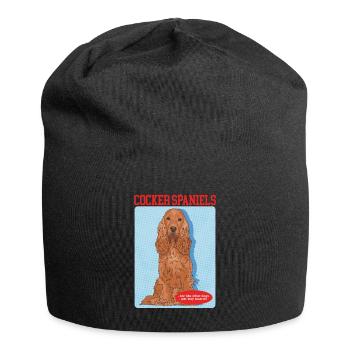 Cocker Spaniel Cocker Spaniel Dog Gift - Bonnet en jersey - noir - Devant