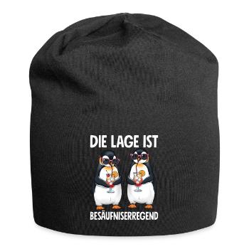 Die Lage Ist Besäufniserregend - Jersey-Beanie - Schwarz - Vorne
