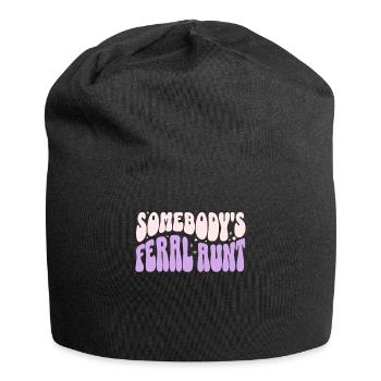 Die wilde Tante von jemandem - Jersey-Beanie - Schwarz - Vorne