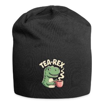 Funny tea design with Tea rex - Jersey Beanie - black - Front