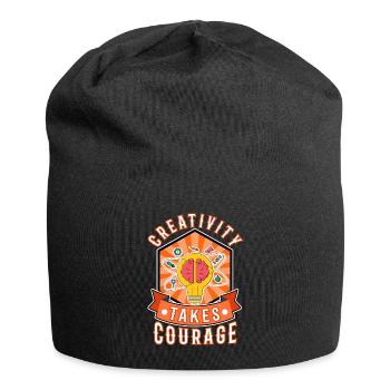 Creativity Takes Courage - Jersey-Beanie - Schwarz - Vorne