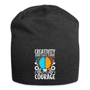 Creativity Takes Courage - Jersey-Beanie - Anthrazit - Vorne