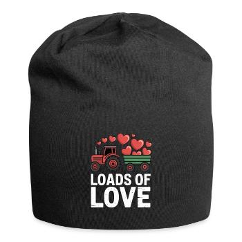 Loads Of Love Valentine Day Love Tractor - Bonnet en jersey - noir - Devant
