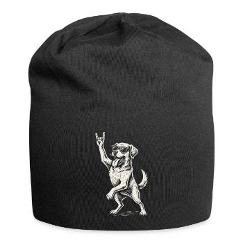 Rock Musique Chien Golden Retriever Drôle - Bonnet en jersey - noir - Devant