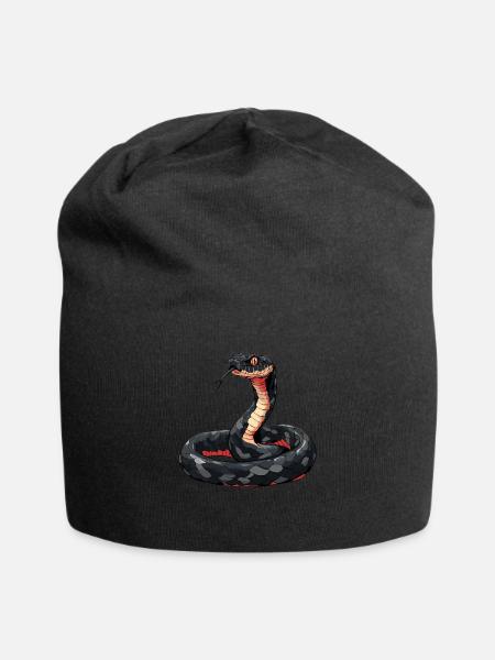 Schlangen Schlange - Jersey-Beanie - Schwarz