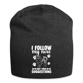 I follow my nose, not your suggestions - Jersey Beanie - charcoal grey - Front