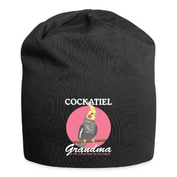 Cadeau propriétaire de l’oiseau calopsitte grand-mère - Bonnet en jersey - noir - Devant