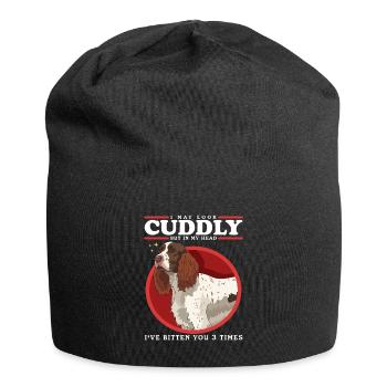 English Springer Spaniel Geschenk - Jersey-Beanie - Schwarz - Vorne