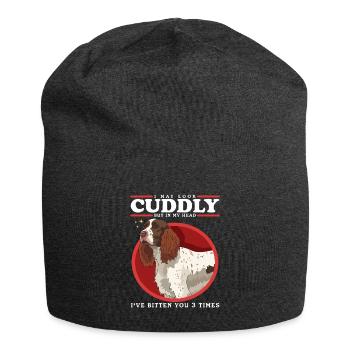 English Springer Spaniel Geschenk - Jersey-Beanie - Anthrazit - Vorne