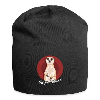 Meerkat funny meerkat - Jersey Beanie - black - Front