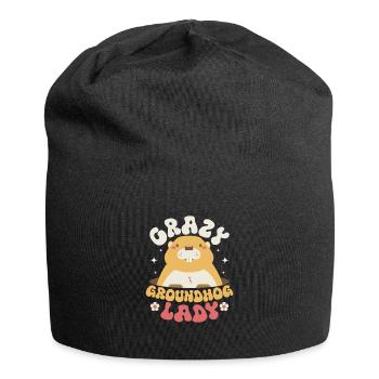 Crazy Groundhog Lady Rodent Animal - Jersey-Beanie - Schwarz - Vorne