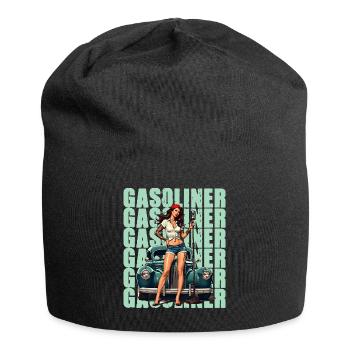 Gasoliner Rockabilly Retro Pin-Up - Jersey-Beanie - Schwarz - Vorne