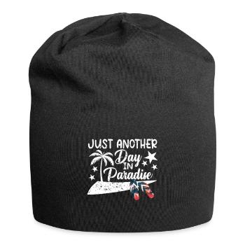 Juste un autre jour au paradis Flip Flops Beach - Bonnet en jersey - noir - Devant