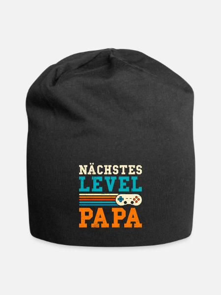 Gamer Papa NÄCHSTES LEVEL PAPA Lustiges - Jersey-Beanie - Schwarz