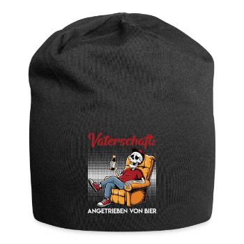 Zukünftiger Vater VATERSCHAFT ANGETRIEBEN VON BIER - Jersey-Beanie - Schwarz - Vorne
