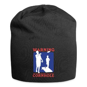 Cornhole Player Sac à grains trou aveugle Cadeau - Bonnet en jersey - noir - Devant