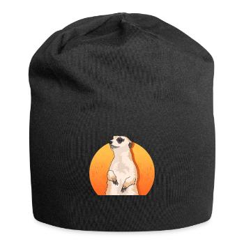 Suricate Mignon Cadeaux de suricate - Bonnet en jersey - noir - Devant