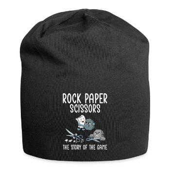 Rock, paper, scissors, the history of the game - Jersey Beanie - black - Front