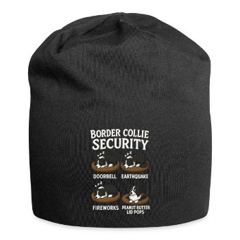 Border Collie - Jersey Beanie - black - Front