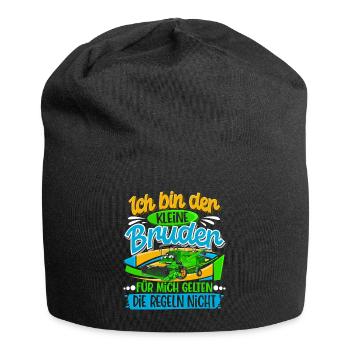 Kleiner Bruder - Jersey-Beanie - Schwarz - Vorne