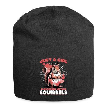 Écureuil drôle Animal - Bonnet en jersey - charbon - Devant
