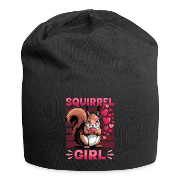 Écureuil drôle Animal - Bonnet en jersey - noir - Devant