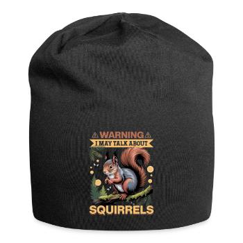 Écureuil drôle Animal - Bonnet en jersey - noir - Devant