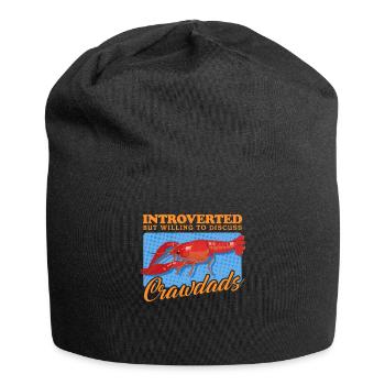 Flusskrebs Edelkrebs Krebse Meeresfrüchte Geschenk - Jersey-Beanie - Schwarz - Vorne