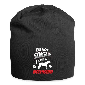 Irish Wolfhound est mon ami - Bonnet en jersey - noir - Devant
